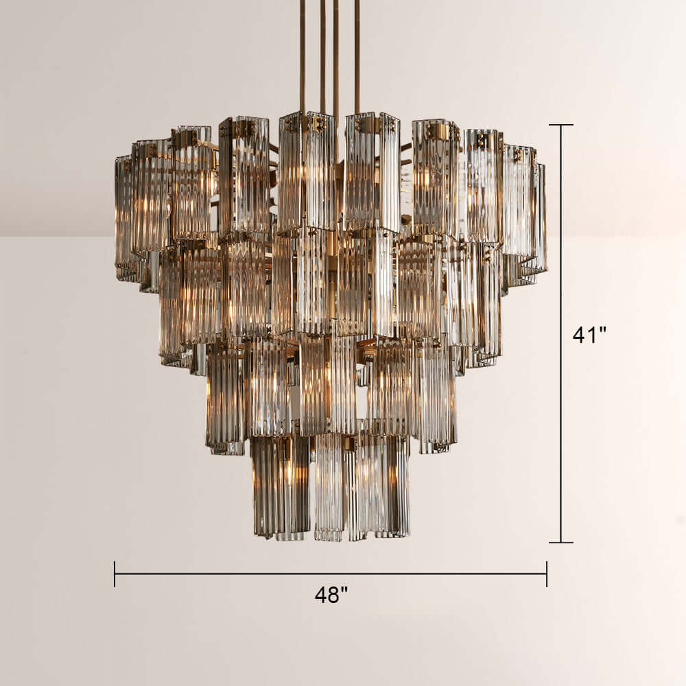 Art Glass Delsia Round Chandelier 48" - GILDLAMPS
