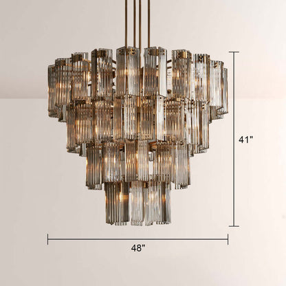 Art Glass Delsia Round Chandelier 48" - GILDLAMPS