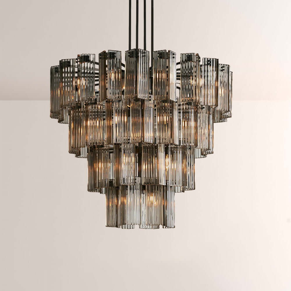 Art Glass Delsia Round Chandelier 48" - GILDLAMPS