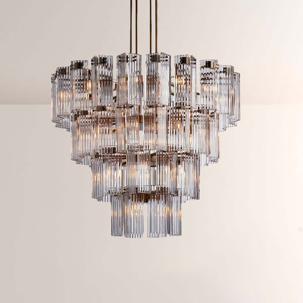 Art Glass Delsia Round Chandelier 48" - GILDLAMPS