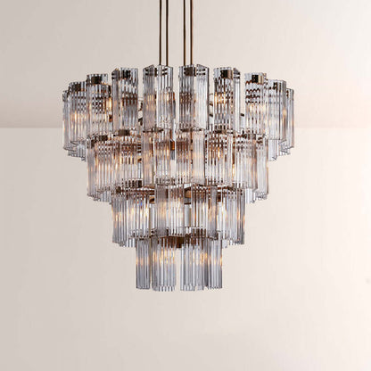 Art Glass Delsia Round Chandelier 48" - GILDLAMPS