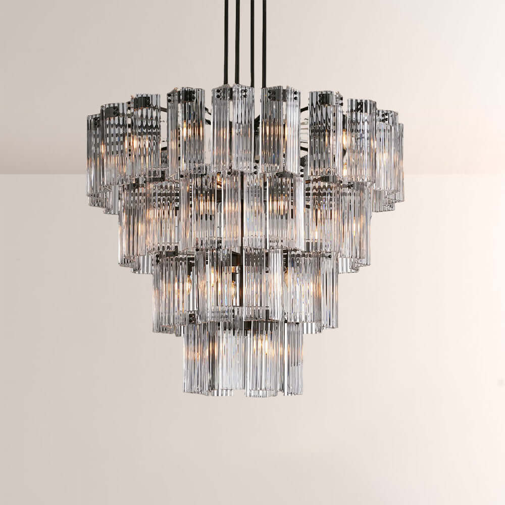 Art Glass Delsia Round Chandelier 48" - GILDLAMPS
