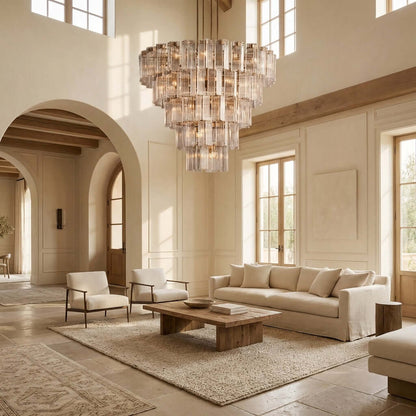 Art Glass Delsia Round Chandelier 60" - GILDLAMPS