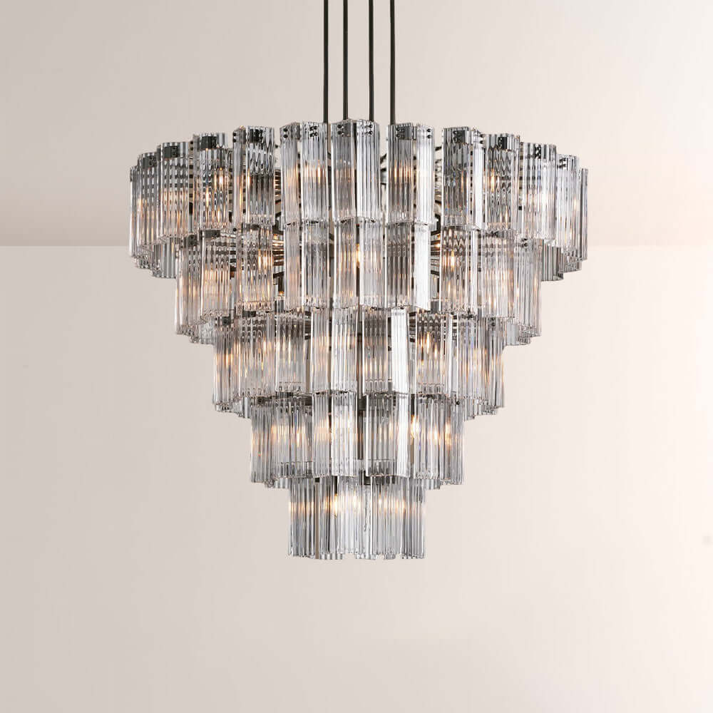 Art Glass Delsia Round Chandelier 60" - GILDLAMPS