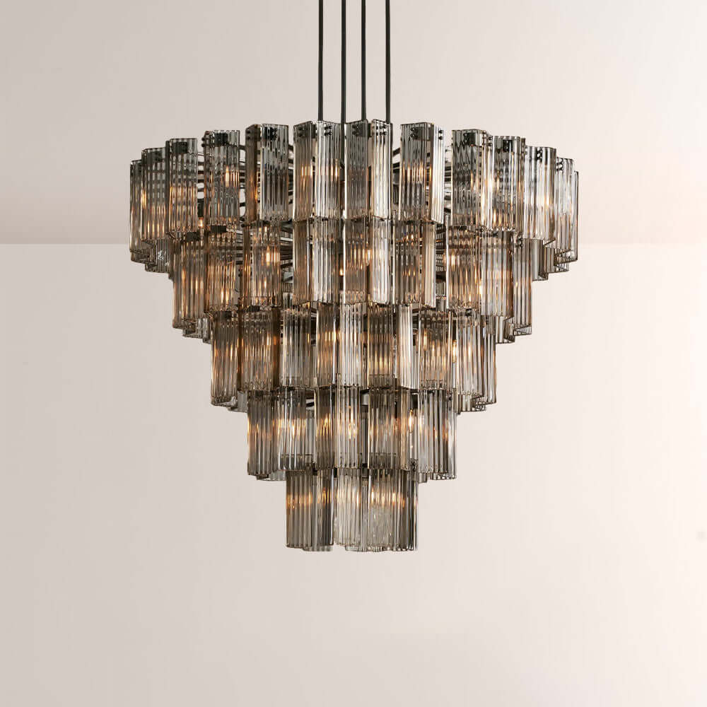 Art Glass Delsia Round Chandelier 60" - GILDLAMPS