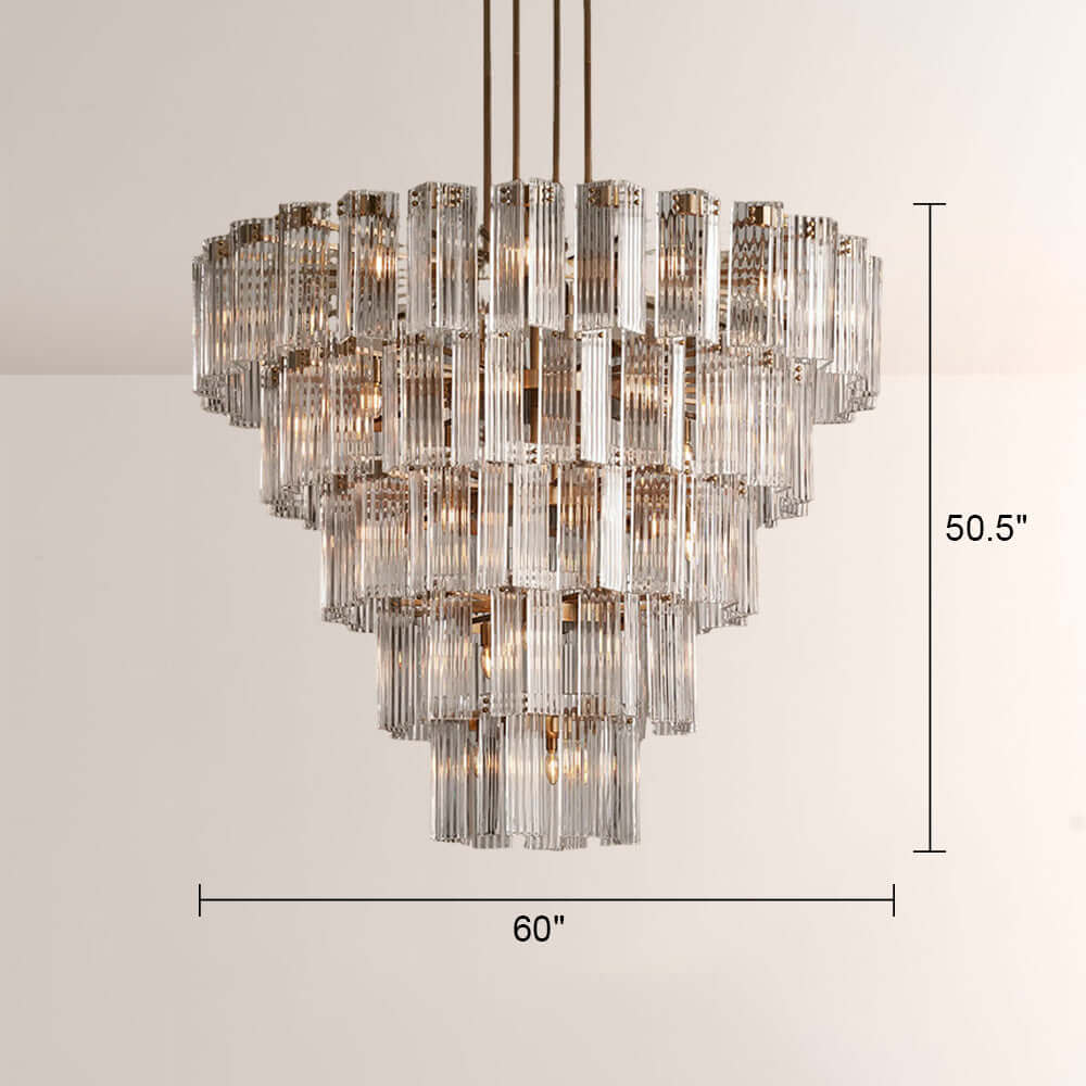 Art Glass Delsia Round Chandelier 60" - GILDLAMPS