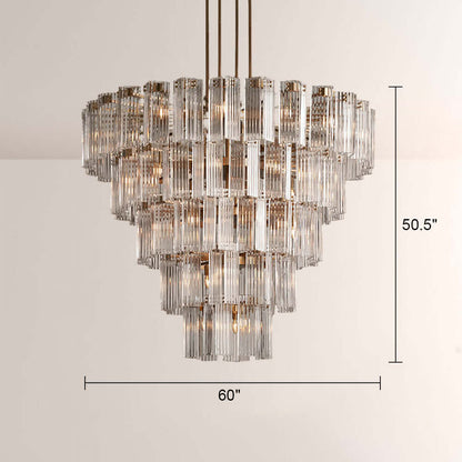 Art Glass Delsia Round Chandelier 60" - GILDLAMPS