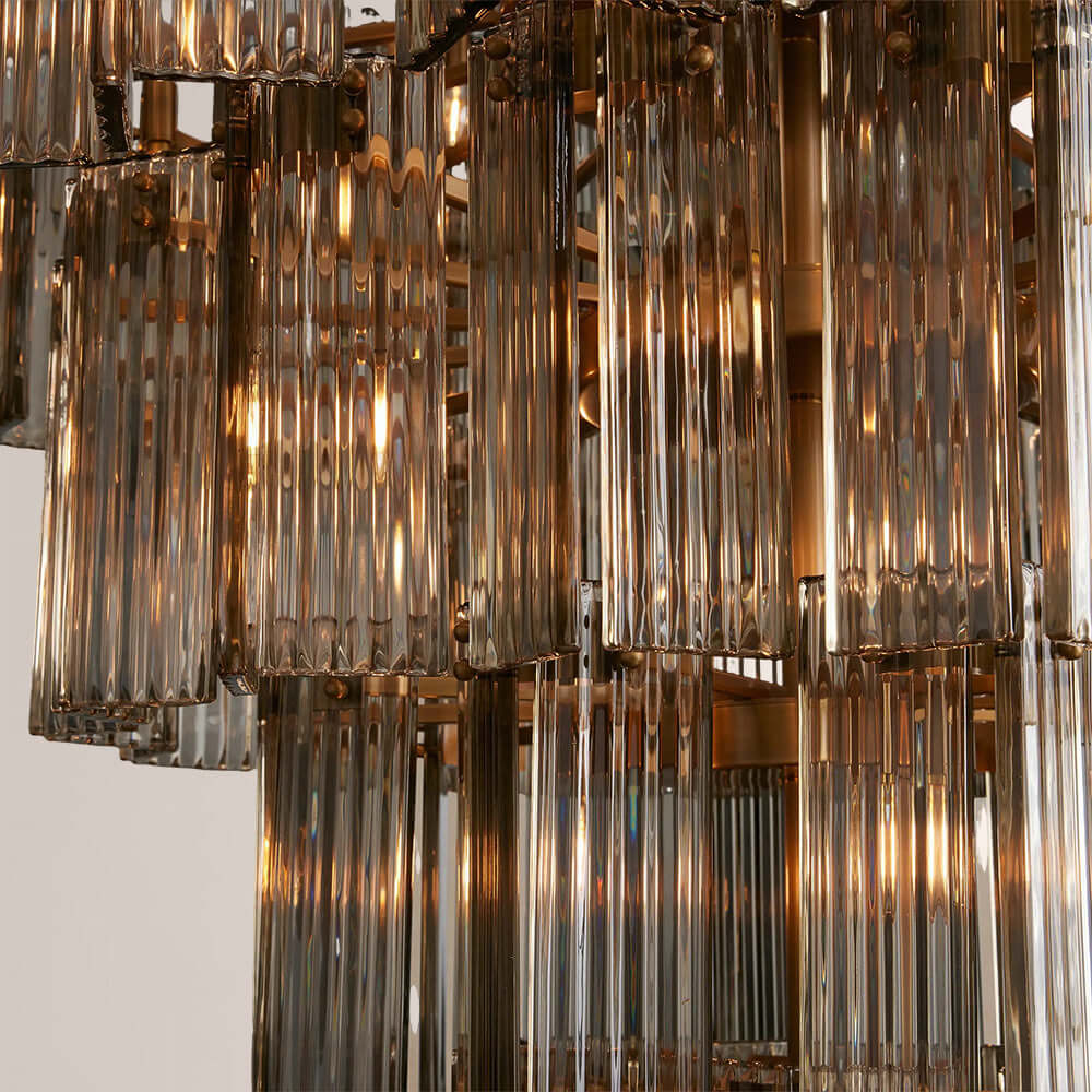 Art Glass Delsia Round Chandelier 60" - GILDLAMPS