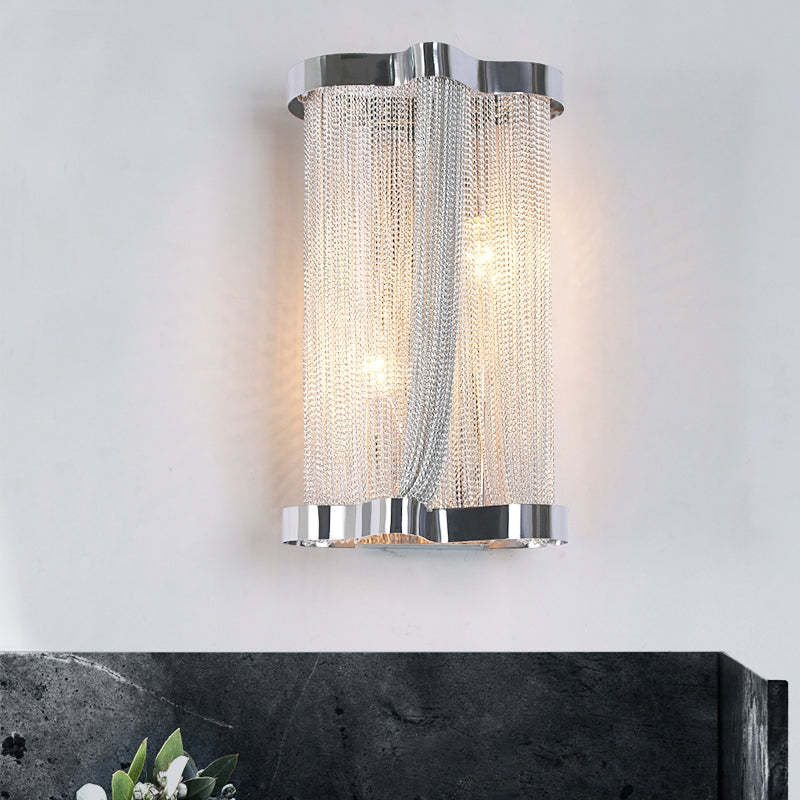 Ashley Aluminum Chain Tassel Wall Sconce - GILDLAMPS