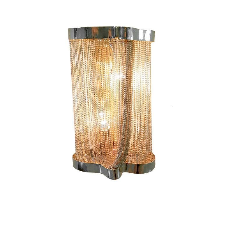 Ashley Aluminum Chain Tassel Wall Sconce - GILDLAMPS