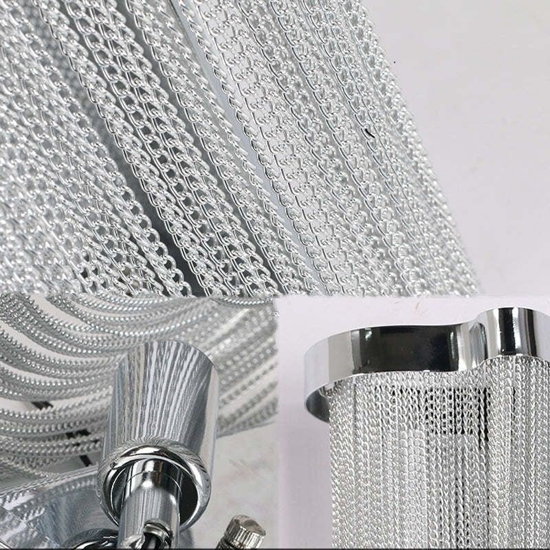 Ashley Aluminum Chain Tassel Wall Sconce - GILDLAMPS