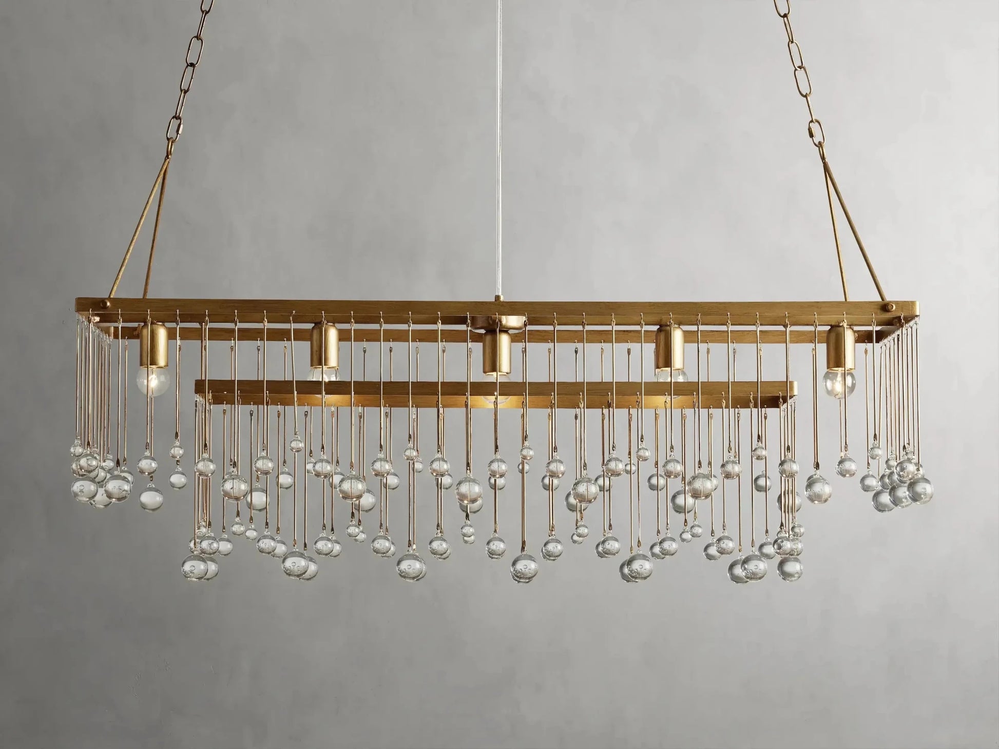 Aubrey Rectangular Chandelier 47''60'' - GILDLAMPS