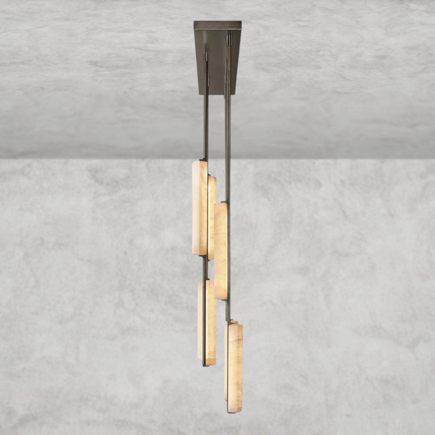 Audaben Alabaster Linear Chandelier 54" - GILDLAMPS