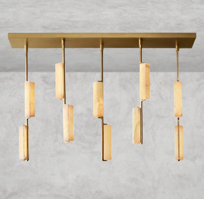Audaben Alabaster Linear Chandelier 54" - GILDLAMPS