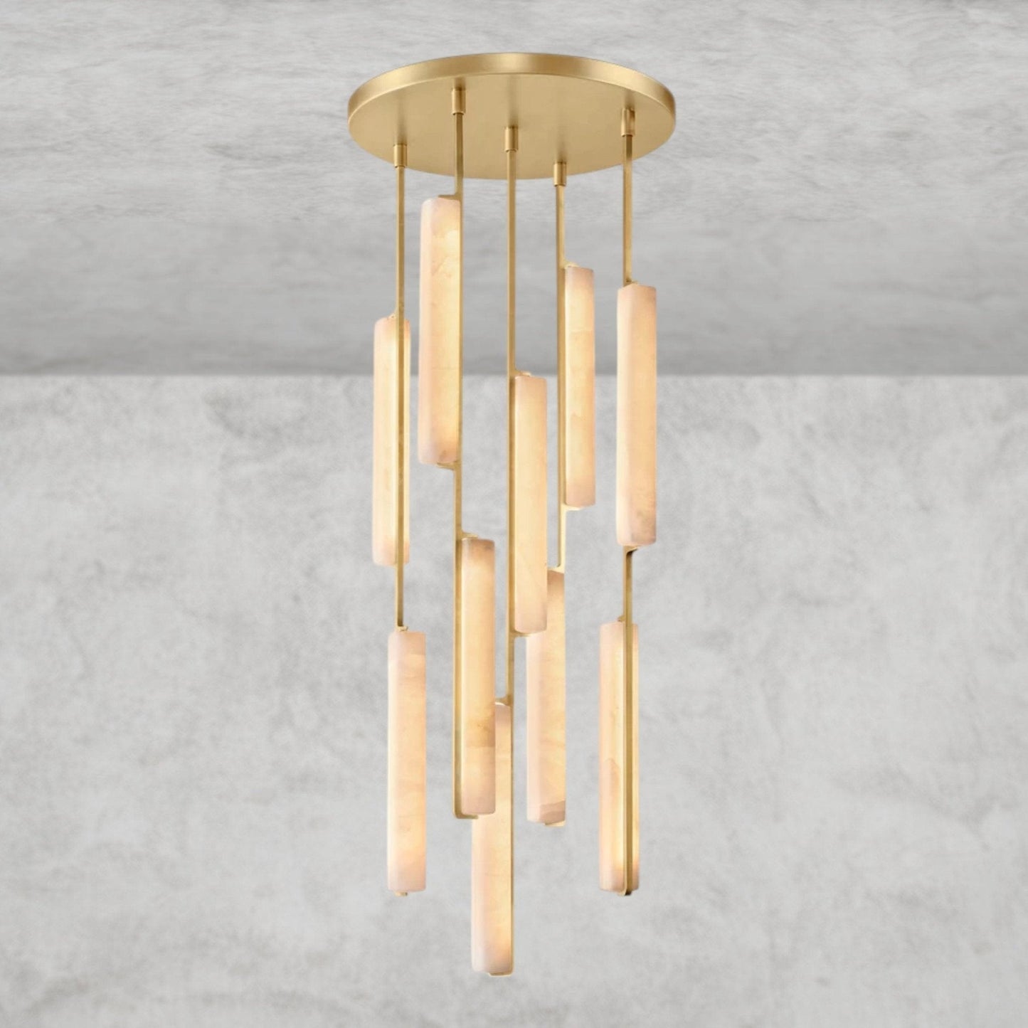 Audaben Alabaster Round Chandelier 24", 40", 56" - GILDLAMPS
