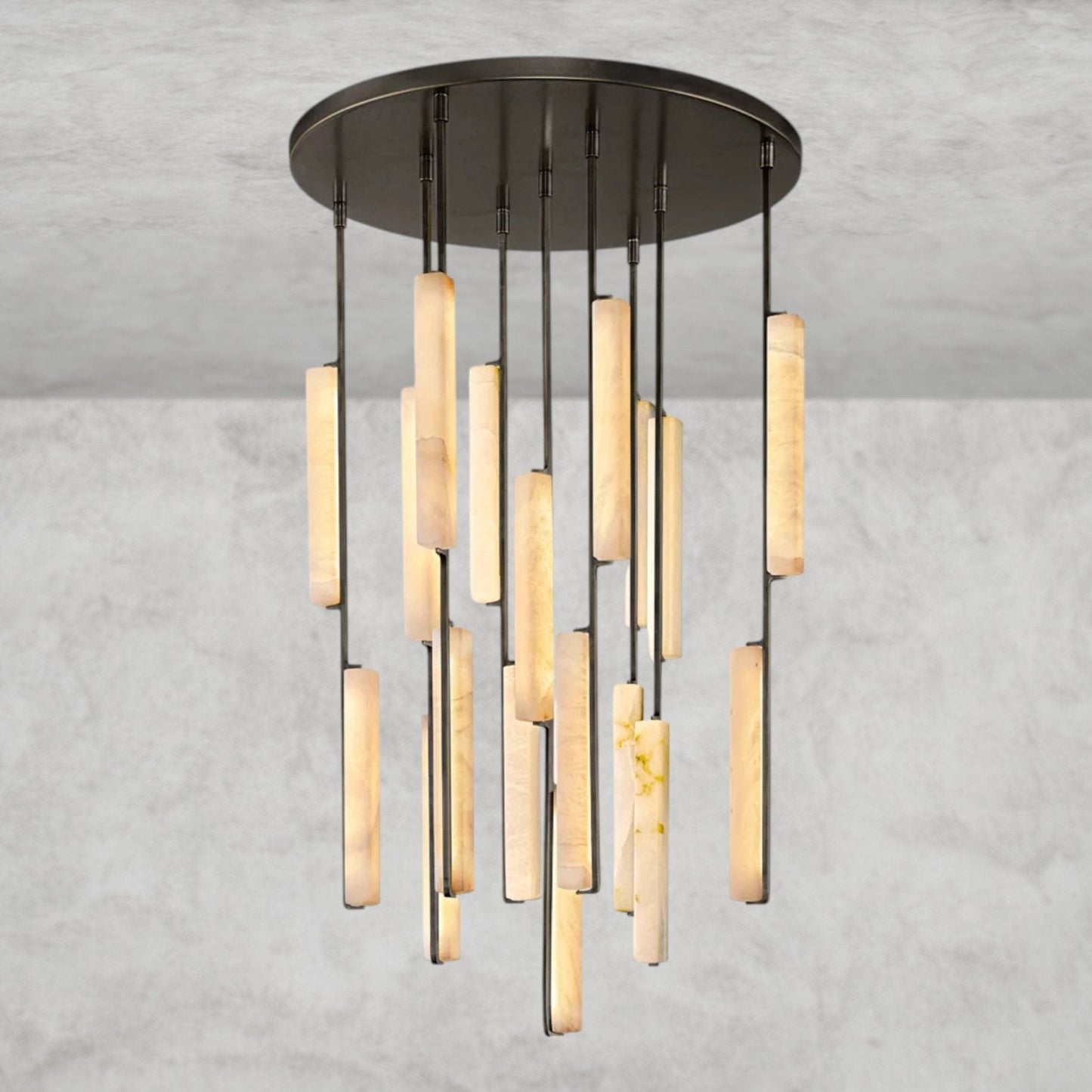 Audaben Alabaster Round Chandelier 24", 40", 56" - GILDLAMPS