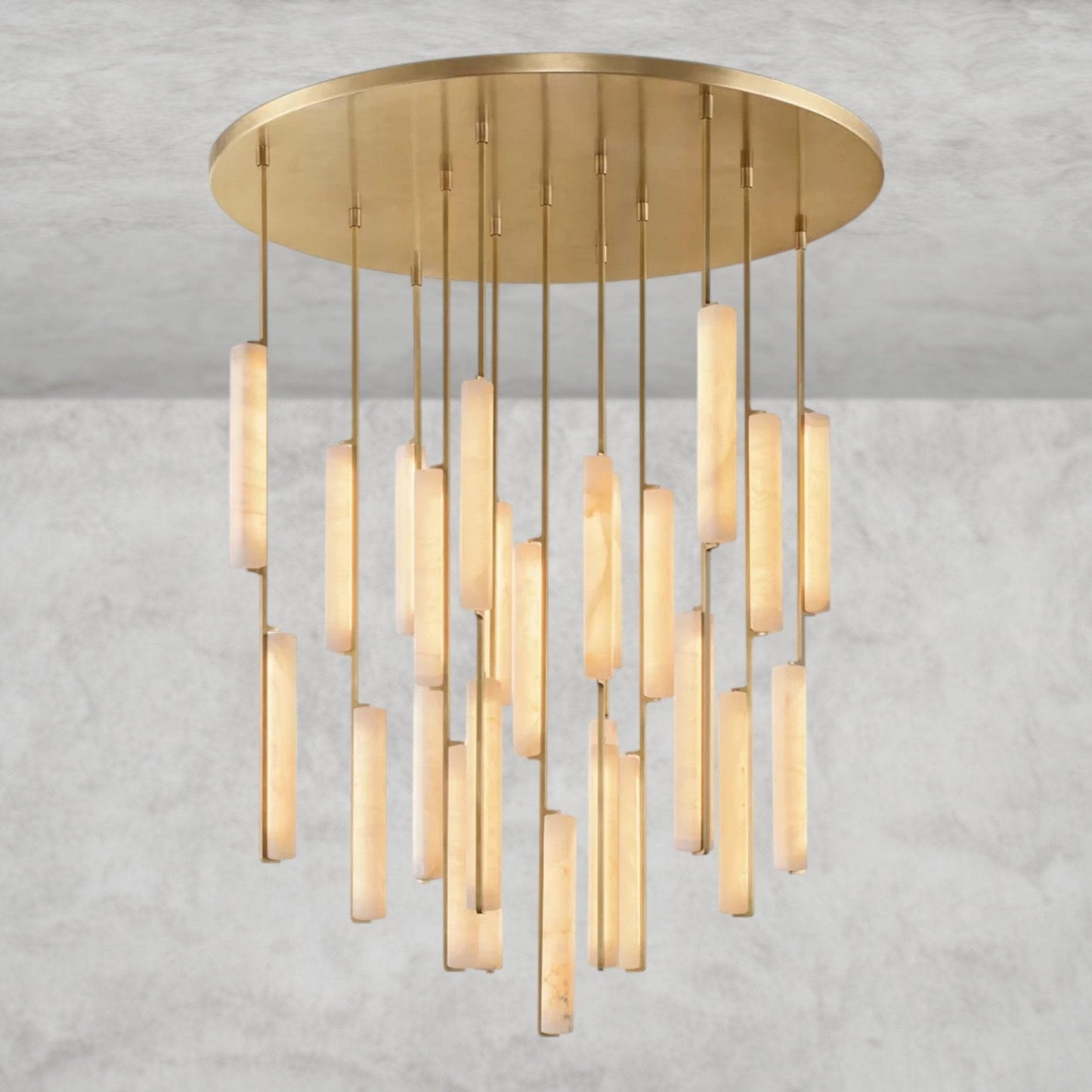 Audaben Alabaster Round Chandelier 24", 40", 56" - GILDLAMPS