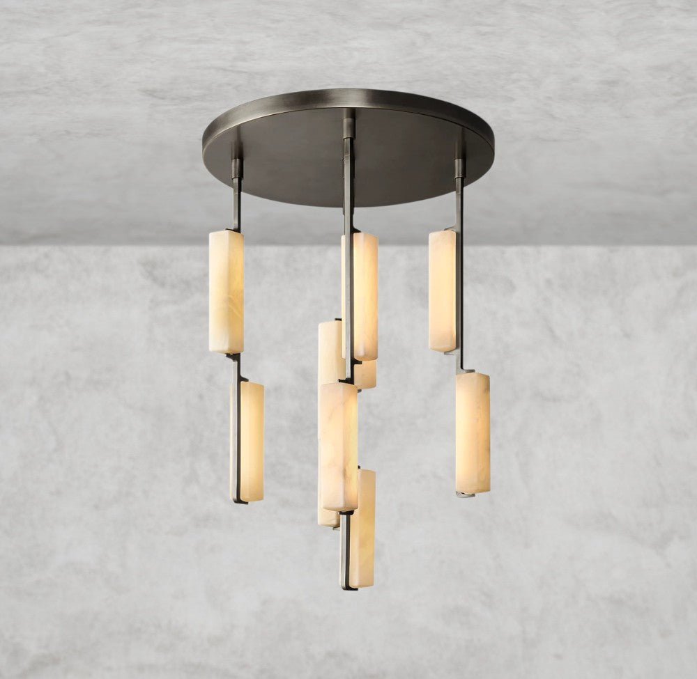 Audaben Alabaster Round Chandelier 24", 40", 56" - GILDLAMPS