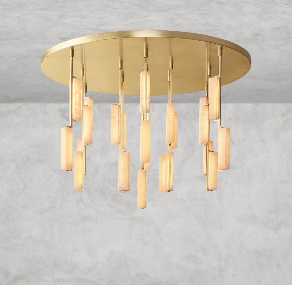 Audaben Alabaster Round Chandelier 24", 40", 56" - GILDLAMPS