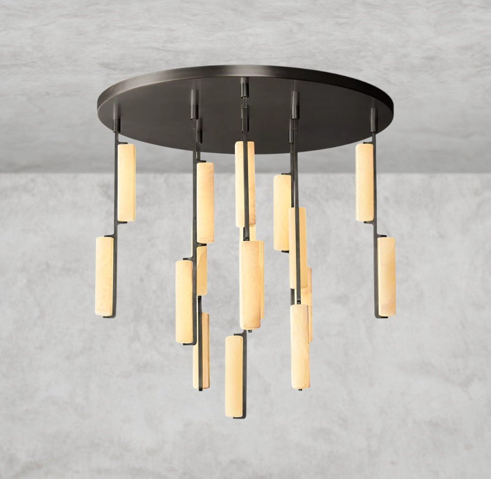 Audaben Alabaster Round Chandelier 24", 40", 56" - GILDLAMPS