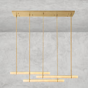 Audaben Alabaster Triple Bar Linear Chandelier - GILDLAMPS