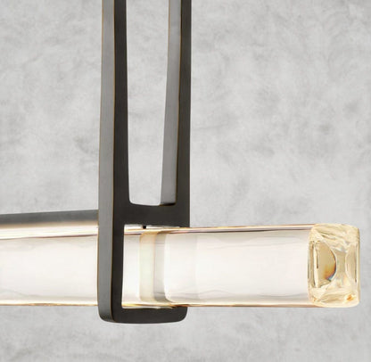 Audaben Crystal Linear Single Bar Chandelier - GILDLAMPS