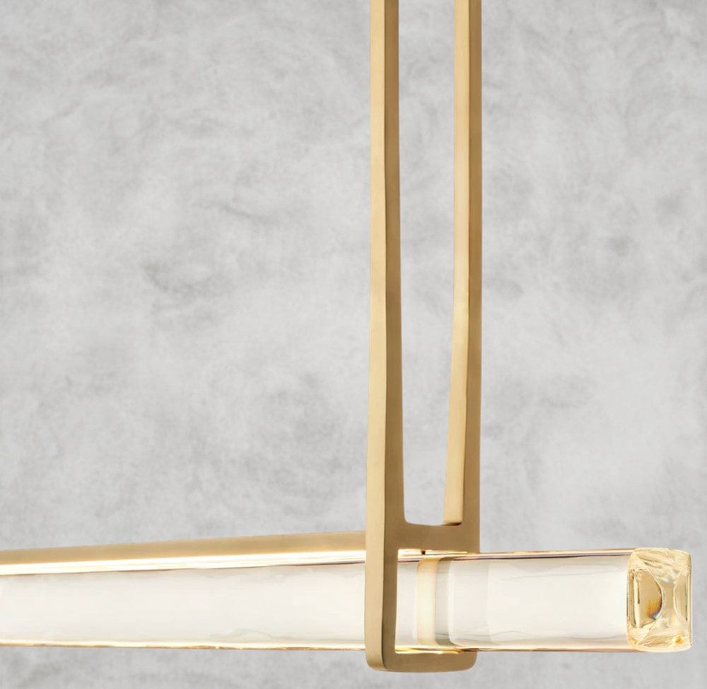 Audaben Crystal Linear Single Bar Chandelier - GILDLAMPS