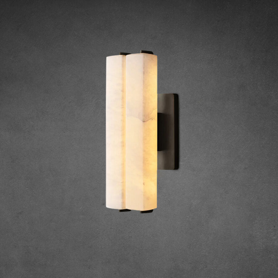 Auduban Alabaster Double Sconce - GILDLAMPS