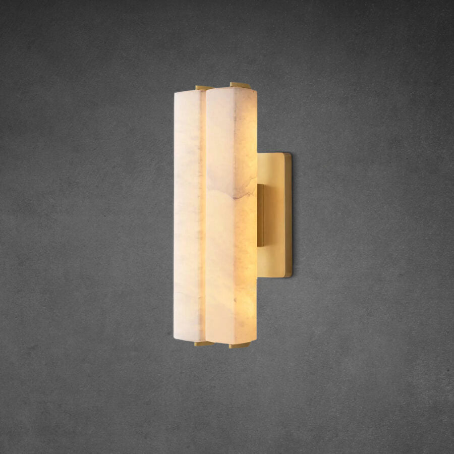 Auduban Alabaster Double Sconce - GILDLAMPS