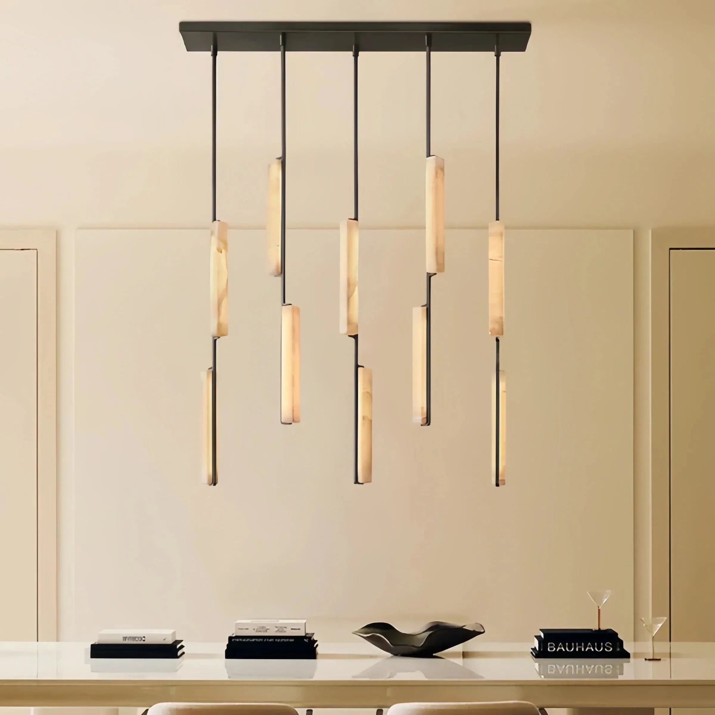Auburn Alabaster Linear Chandelier 54''