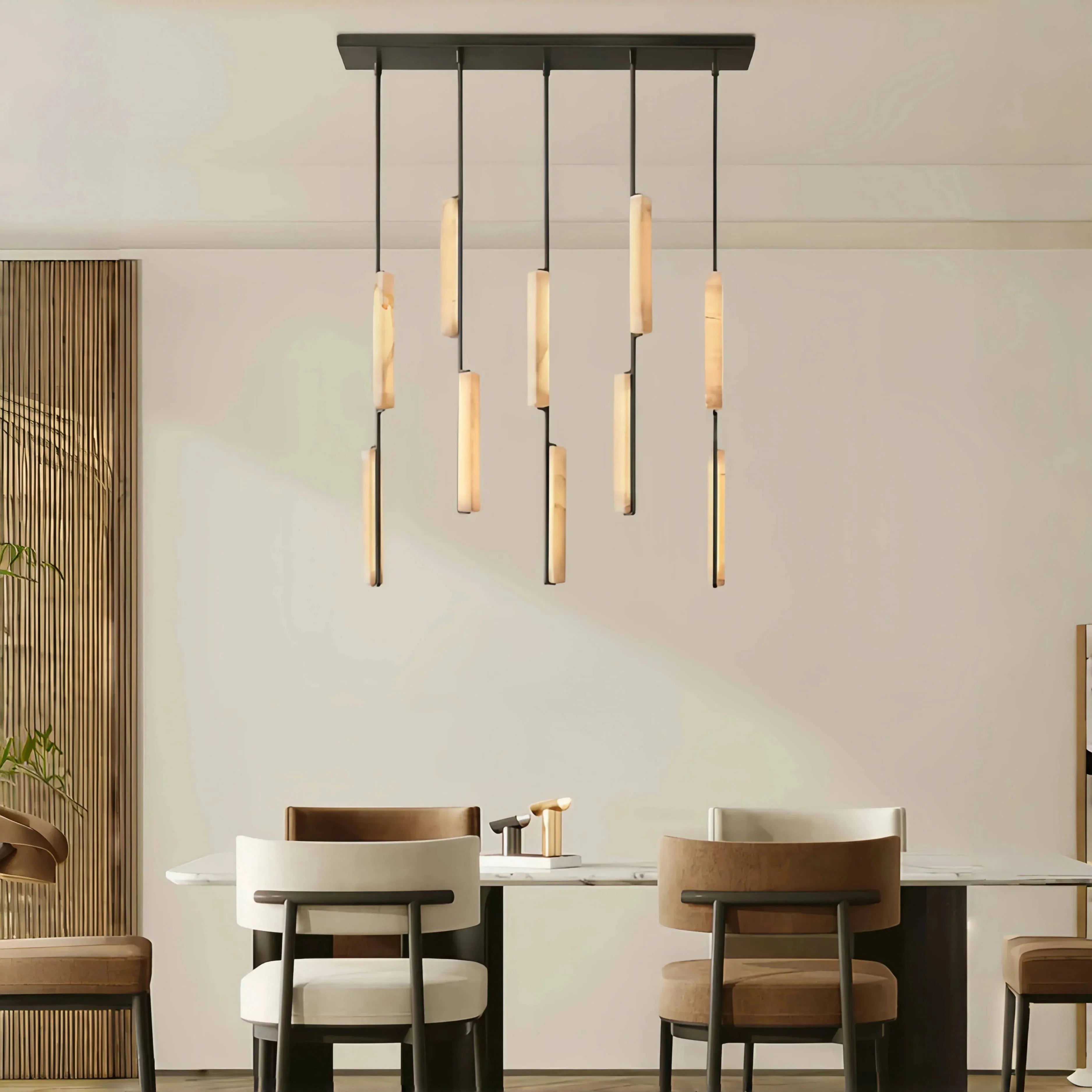 Auburn Alabaster Linear Chandelier 54''