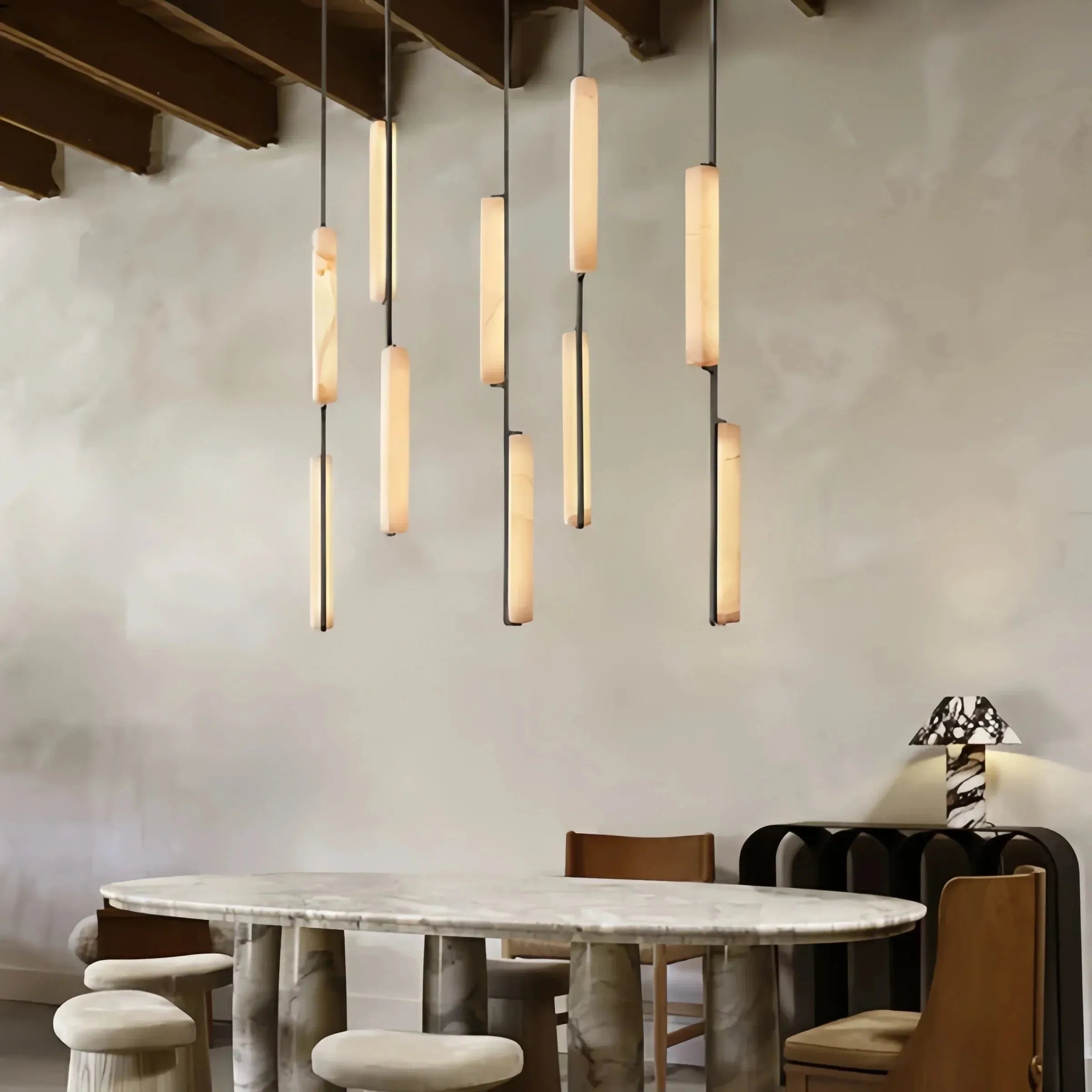 Auburn Alabaster Linear Chandelier 54''