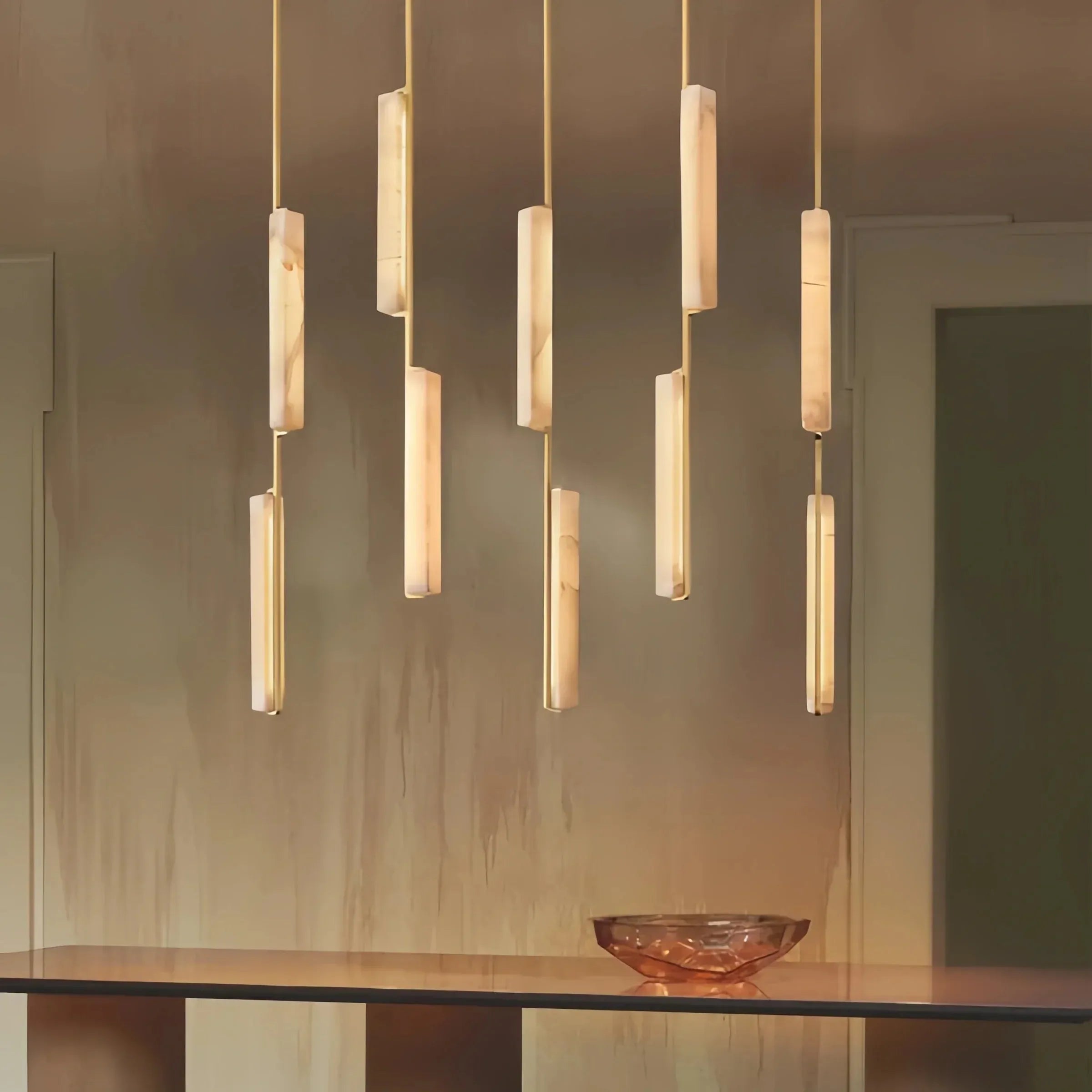Auburn Alabaster Linear Chandelier 54''