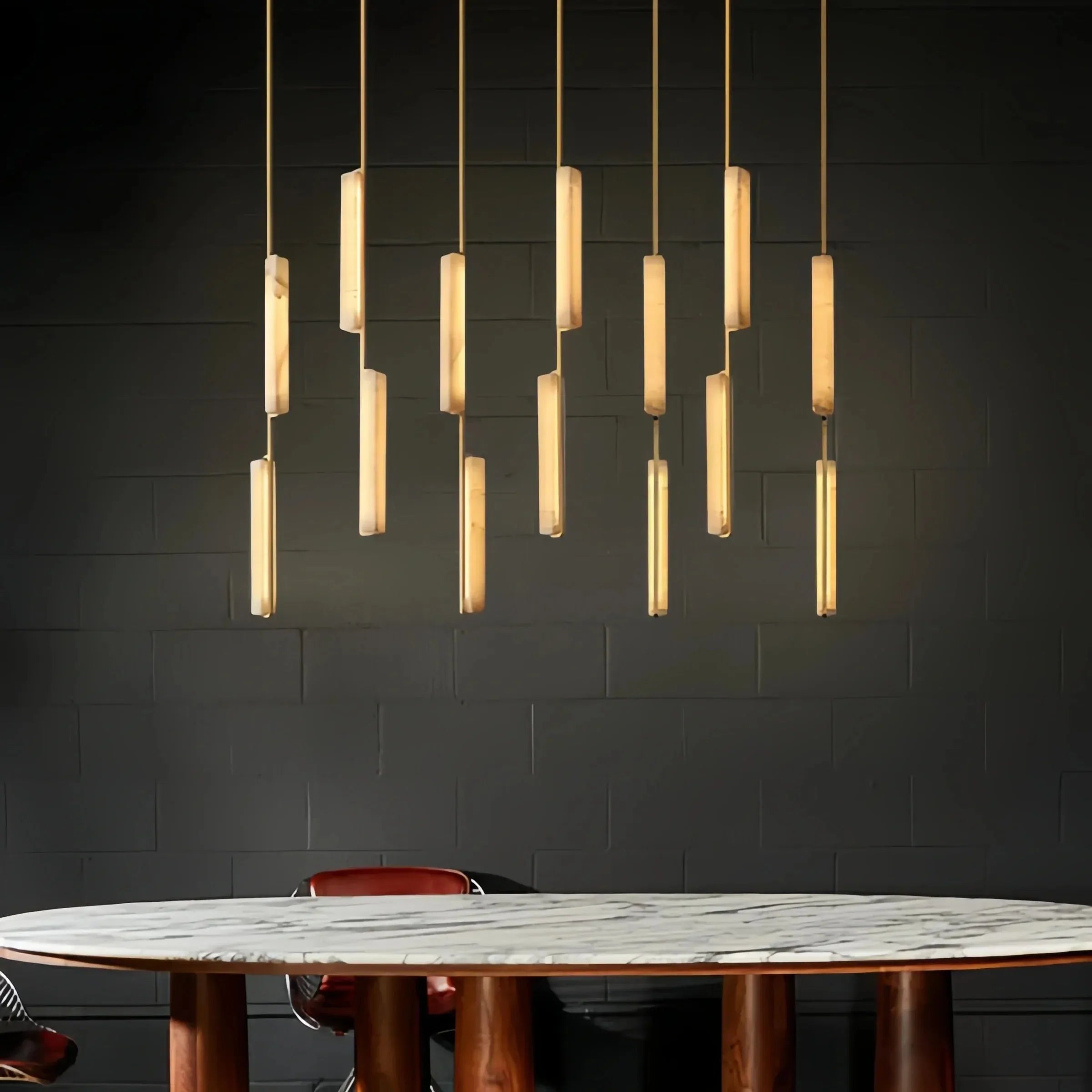 Auburn Alabaster Linear Chandelier 54''