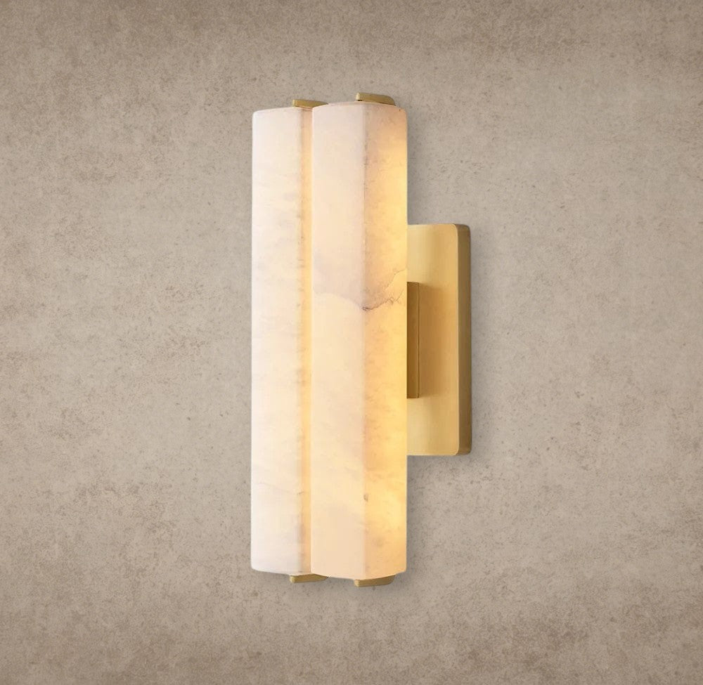 Audubon Alabaster Double Sconce