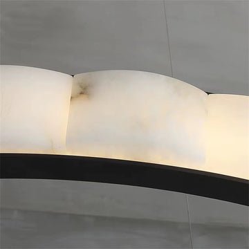 August Mordern Marble Round Chandelier Black - GILDLAMPS