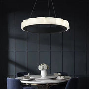 August Mordern Marble Round Chandelier Black - GILDLAMPS