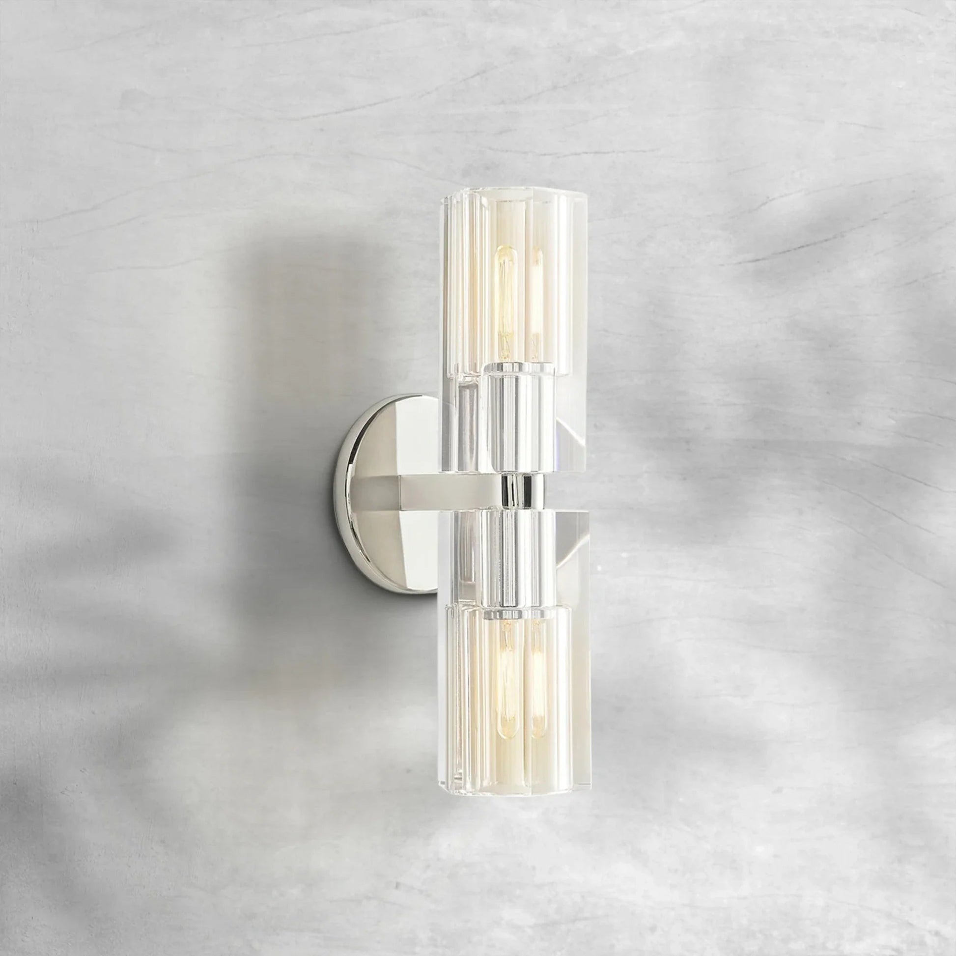 Auraline Crystal 2 Lights Wall Sconce - GILDLAMPS
