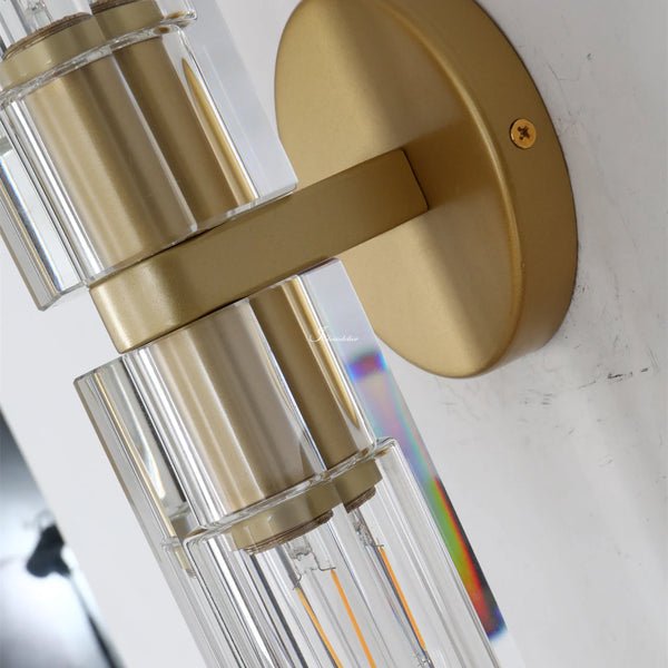 Auraline Crystal 2 Lights Wall Sconce - GILDLAMPS