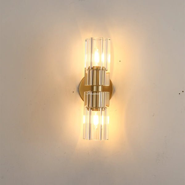 Auraline Crystal 2 Lights Wall Sconce - GILDLAMPS
