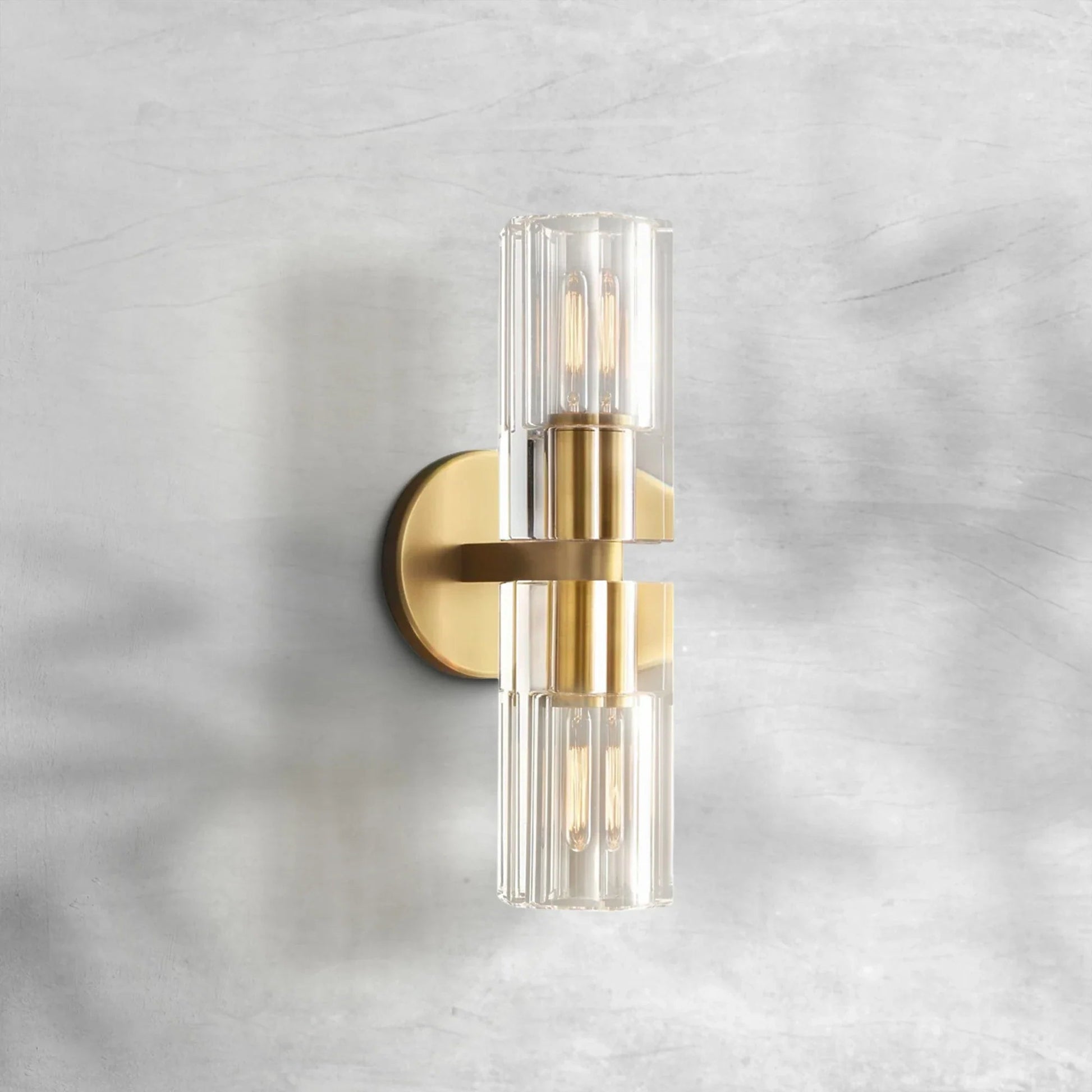 Auraline Crystal 2 Lights Wall Sconce - GILDLAMPS