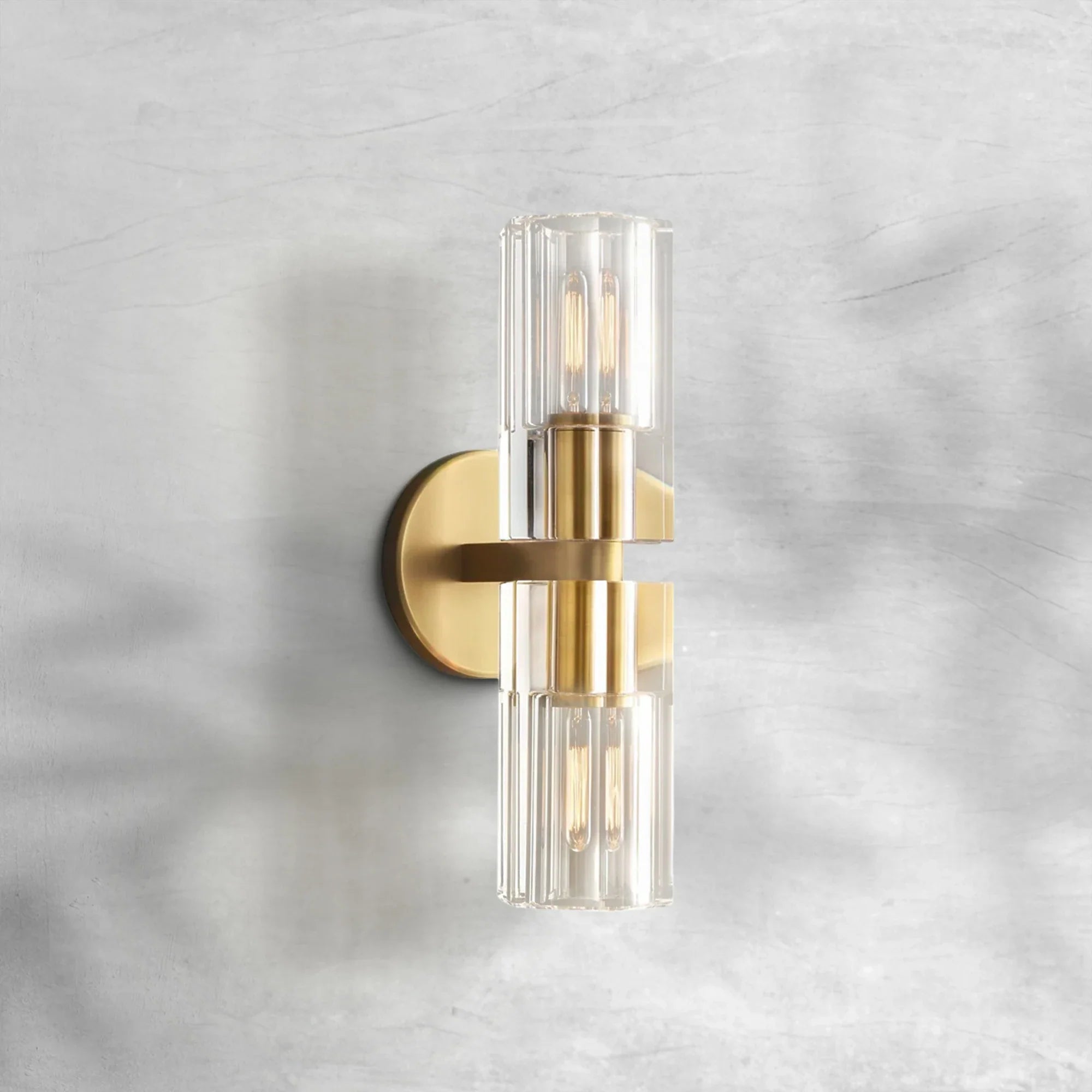 Auraline Crystal 2 Lights Wall Sconce - GILDLAMPS