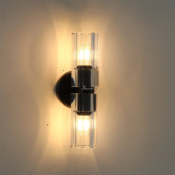 Auraline Crystal 2 Lights Wall Sconce - GILDLAMPS