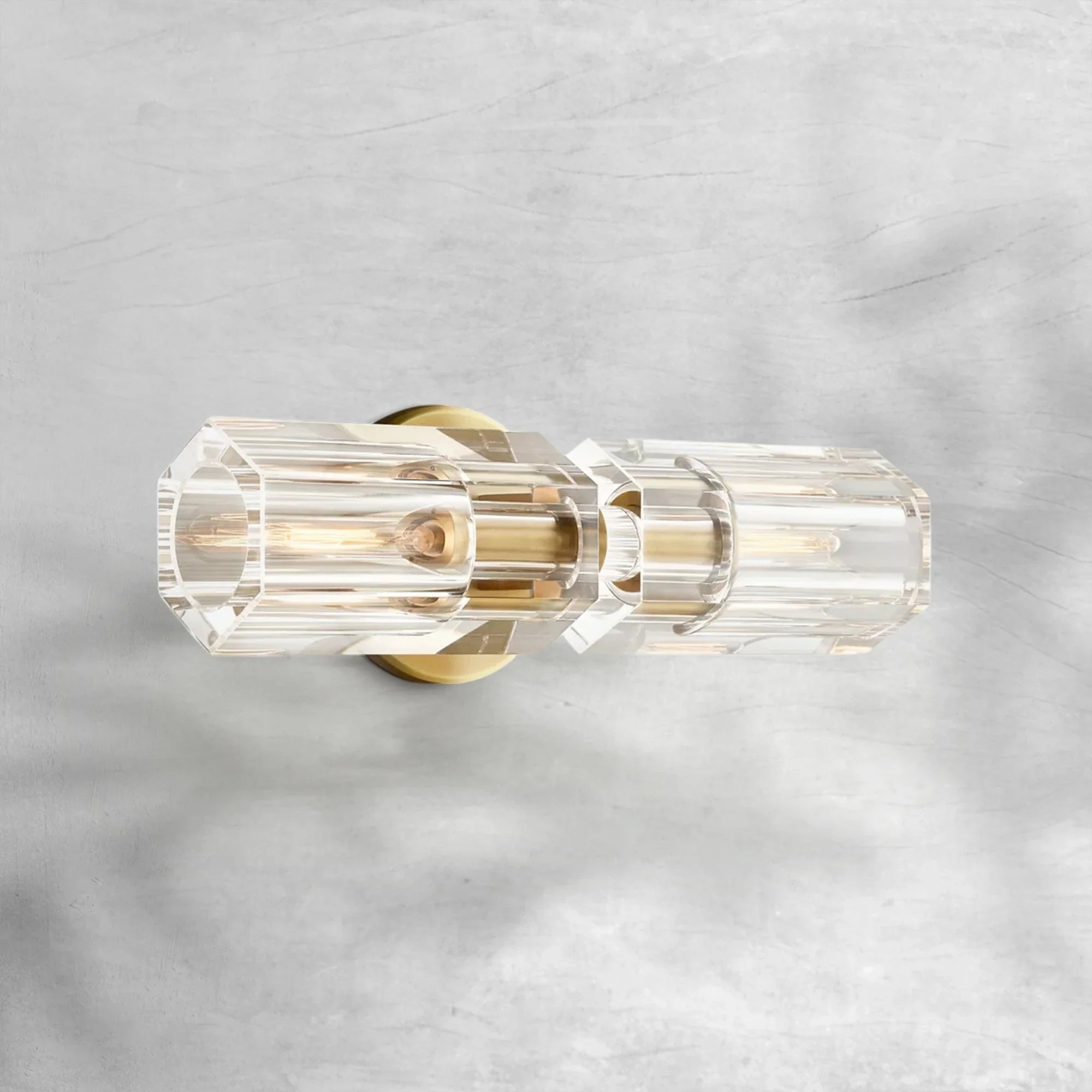 Auraline Crystal 2 Lights Wall Sconce - GILDLAMPS