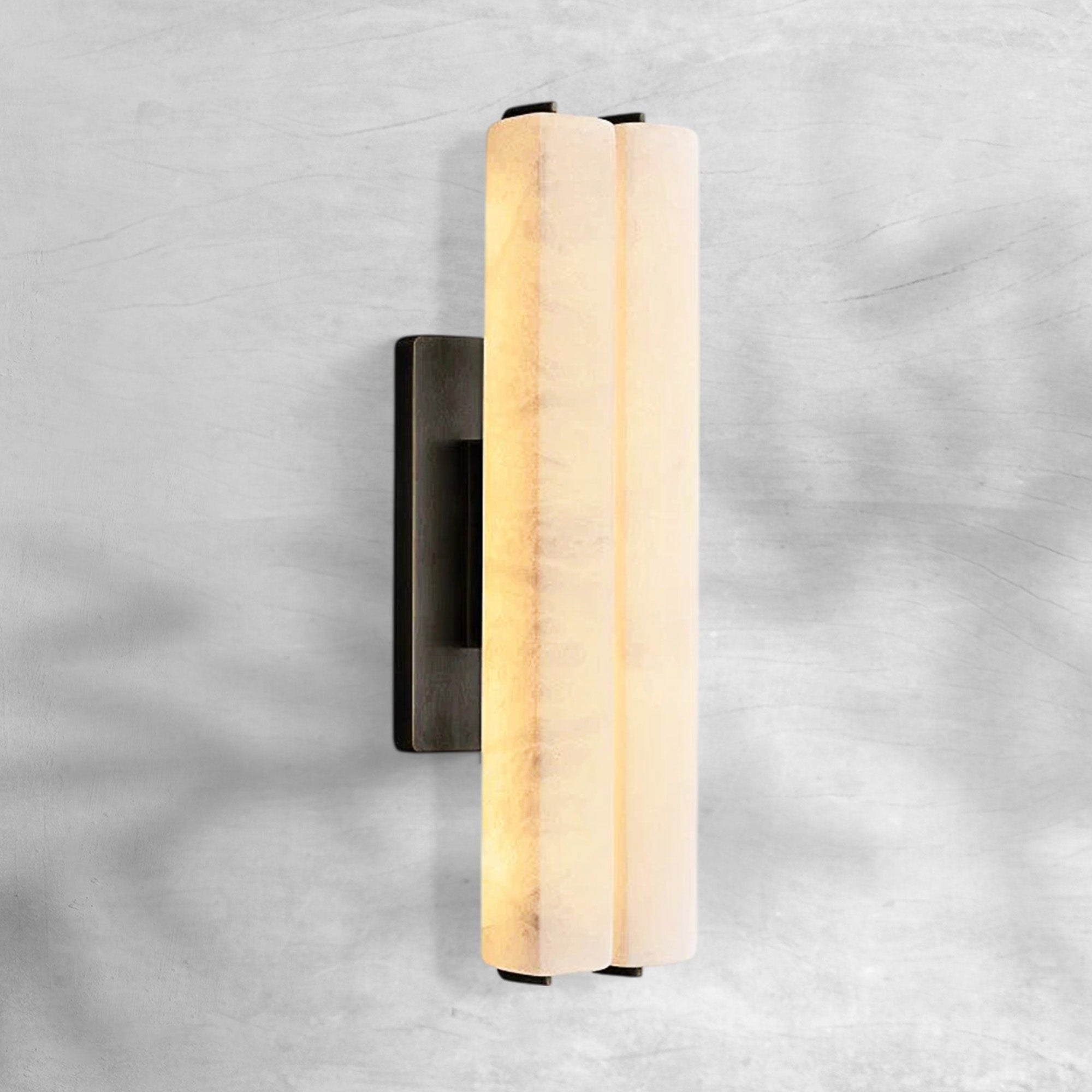 Aureon Alabaster Double Sconce - GILDLAMPS