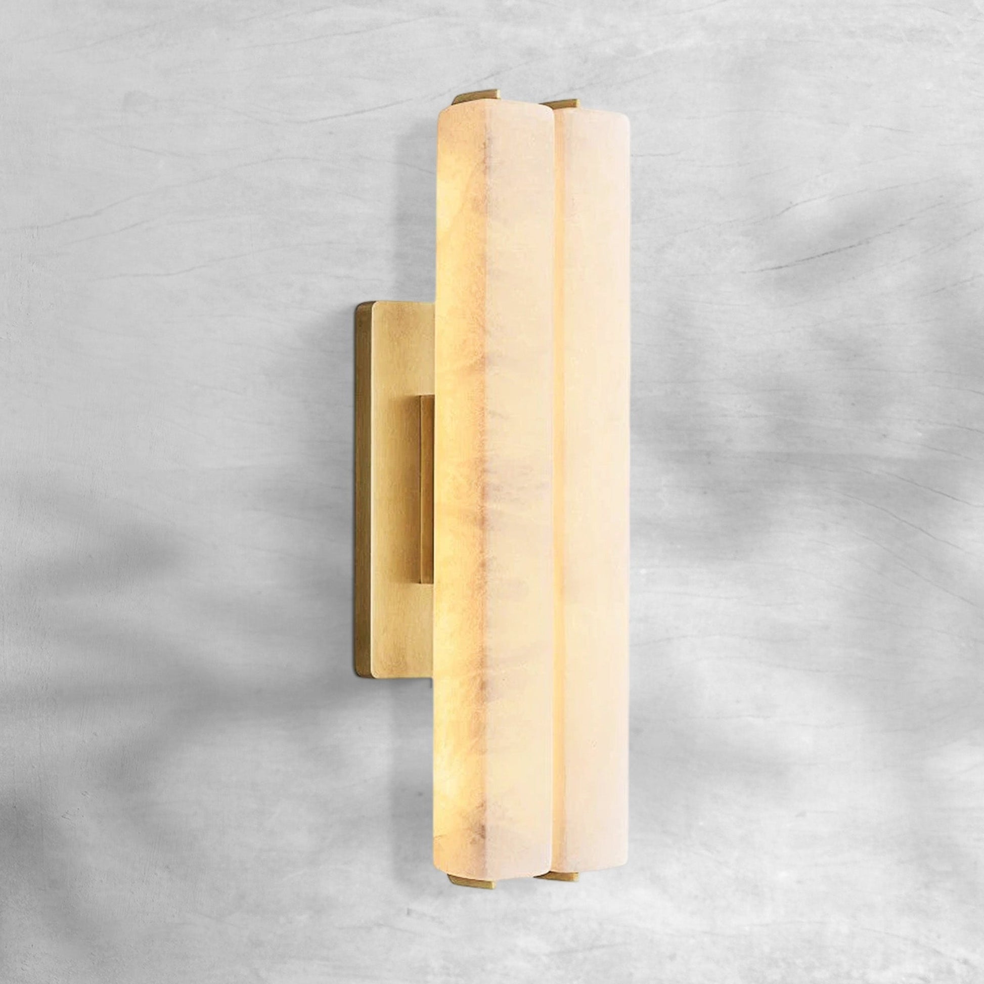 Aureon Alabaster Double Sconce - GILDLAMPS