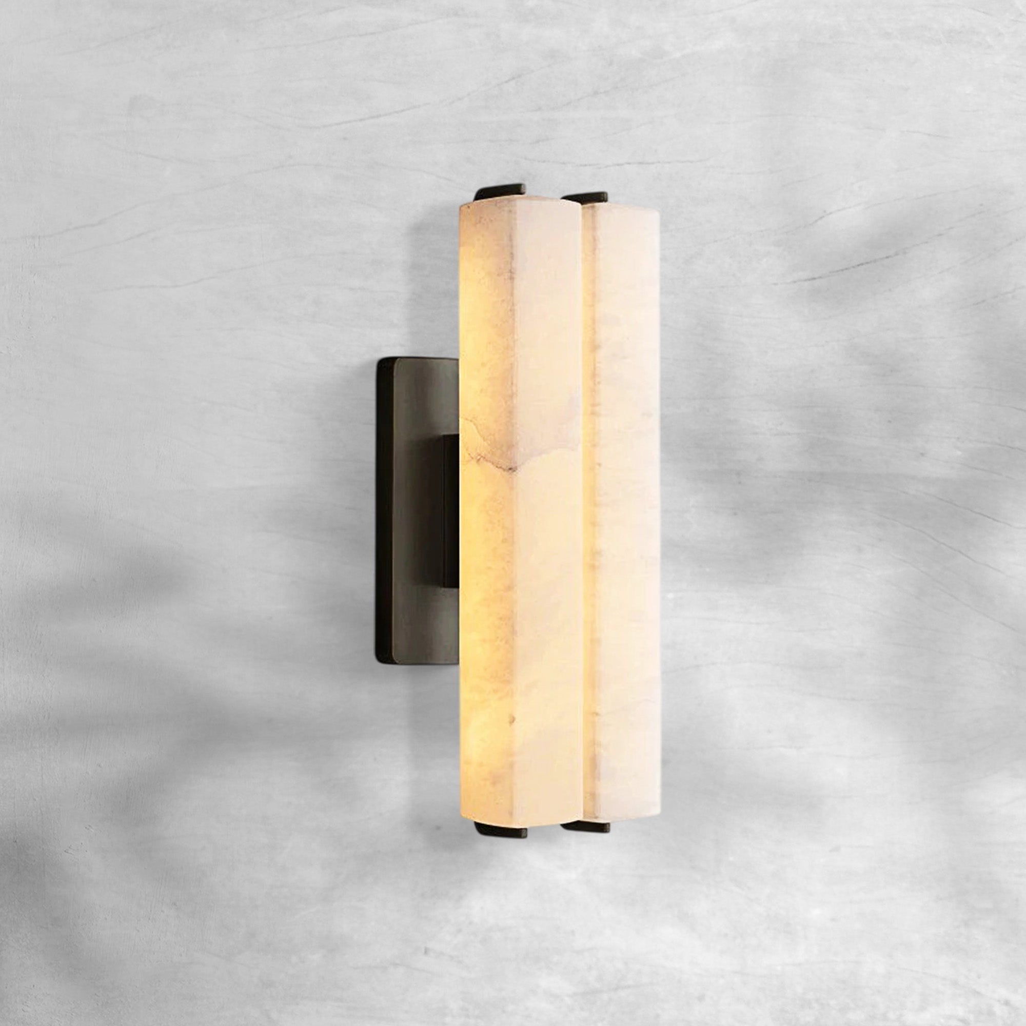 Aureon Alabaster Double Sconce - GILDLAMPS