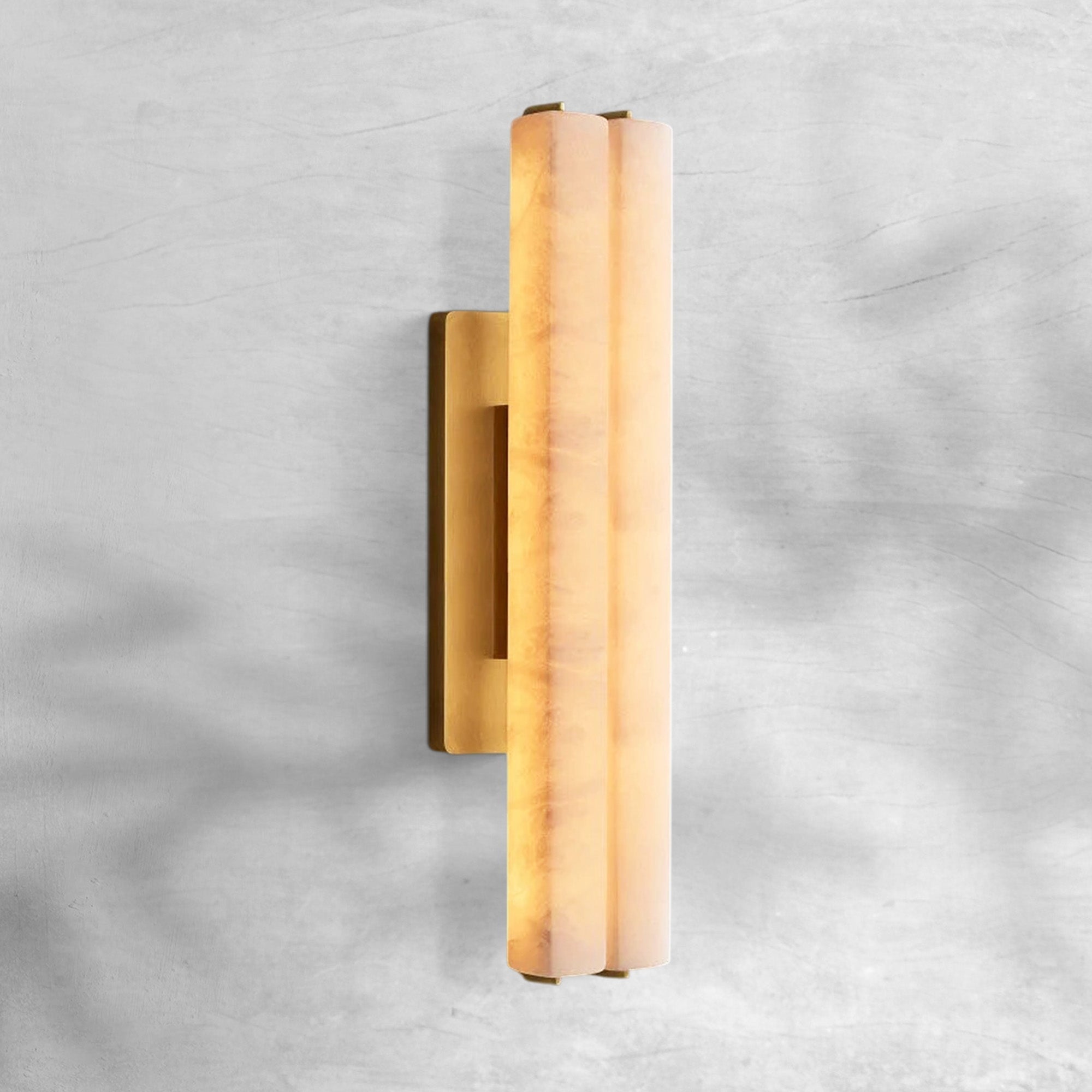 Aureon Alabaster Double Sconce - GILDLAMPS