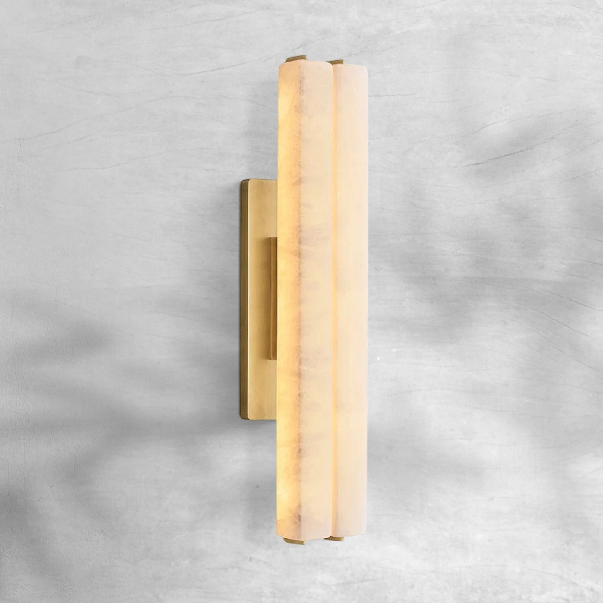 Aureon Alabaster Double Sconce - GILDLAMPS