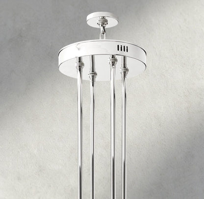 Avecho LED Round Two - Tier Chandelier 60" - GILDLAMPS